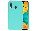 BAOHU Hoesje Geschikt voor de Samsung Galaxy A30 - Backcover Color Telefoonhoesje - Turquoise