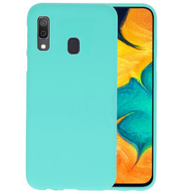 BAOHU BackCover Hoesje Color Telefoonhoesje Samsung Galaxy A30 - Turquoise