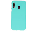 BAOHU Hoesje Geschikt voor de Samsung Galaxy A30 - Backcover Color Telefoonhoesje - Turquoise