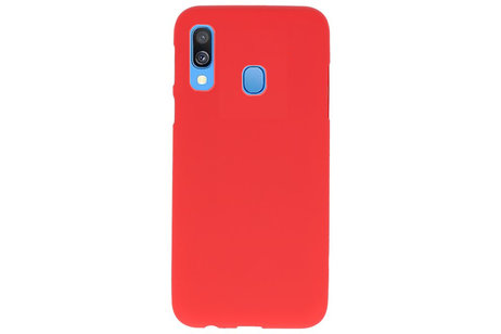 BackCover Hoesje Color Telefoonhoesje voor Samsung Galaxy A40 - Rood