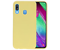 BAOHU Hoesje Geschikt voor de Samsung Galaxy A40 - Backcover Color Telefoonhoesje - Geel