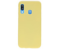 BAOHU Hoesje Geschikt voor de Samsung Galaxy A40 - Backcover Color Telefoonhoesje - Geel