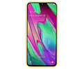 BAOHU Hoesje Geschikt voor de Samsung Galaxy A40 - Backcover Color Telefoonhoesje - Geel