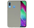 BAOHU Hoesje Geschikt voor de Samsung Galaxy A40 - Backcover Color Telefoonhoesje - Grijs