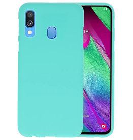 BAOHU BackCover Hoesje Color Telefoonhoesje Samsung Galaxy A40 - Turquoise