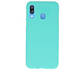 BAOHU Hoesje Geschikt voor de Samsung Galaxy A40 - Backcover Color Telefoonhoesje - Turquoise