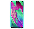 BAOHU Hoesje Geschikt voor de Samsung Galaxy A40 - Backcover Color Telefoonhoesje - Turquoise