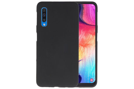 BAOHU Hoesje Geschikt voor de Samsung Galaxy A50 - Backcover Color Telefoonhoesje - Zwart