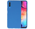 BAOHU Hoesje Geschikt voor de Samsung Galaxy A50 - Backcover Color Telefoonhoesje - Navy