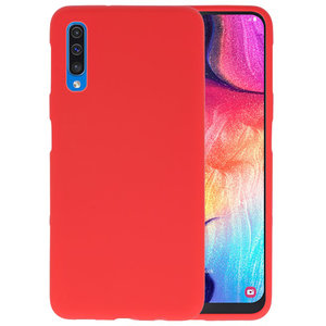 BAOHU Hoesje Geschikt voor de Samsung Galaxy A50 - Backcover Color Telefoonhoesje - Rood