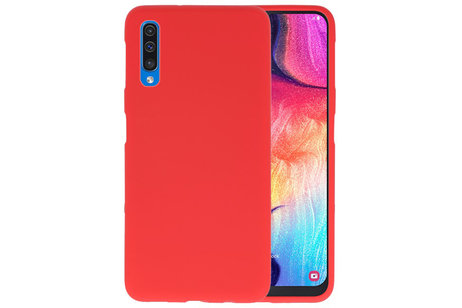BAOHU Hoesje Geschikt voor de Samsung Galaxy A50 - Backcover Color Telefoonhoesje - Rood