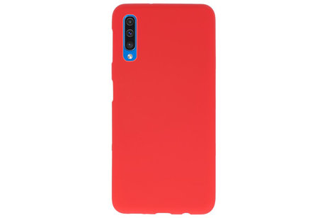 BAOHU Hoesje Geschikt voor de Samsung Galaxy A50 - Backcover Color Telefoonhoesje - Rood