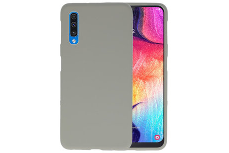 BAOHU Hoesje Geschikt voor de Samsung Galaxy A50 - Backcover Color Telefoonhoesje - Grijs