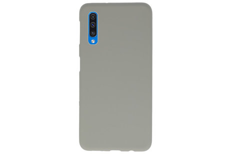 BAOHU Hoesje Geschikt voor de Samsung Galaxy A50 - Backcover Color Telefoonhoesje - Grijs