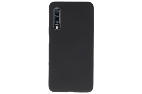 BAOHU Hoesje Geschikt voor de Samsung Galaxy A70 - Backcover Color Telefoonhoesje - Zwart