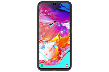 BAOHU Hoesje Geschikt voor de Samsung Galaxy A70 - Backcover Color Telefoonhoesje - Zwart