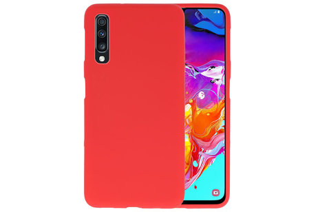 BAOHU Hoesje Geschikt voor de Samsung Galaxy A70 - Backcover Color Telefoonhoesje - Rood