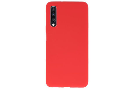 BAOHU Hoesje Geschikt voor de Samsung Galaxy A70 - Backcover Color Telefoonhoesje - Rood