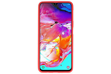 BAOHU Hoesje Geschikt voor de Samsung Galaxy A70 - Backcover Color Telefoonhoesje - Rood