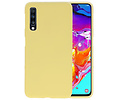 BAOHU Hoesje Geschikt voor de Samsung Galaxy A70 - Backcover Color Telefoonhoesje - Geel