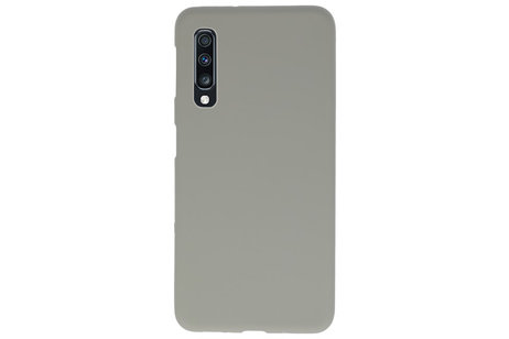 BAOHU Hoesje Geschikt voor de Samsung Galaxy A70 - Backcover Color Telefoonhoesje - Grijs