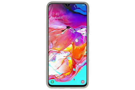 BAOHU Hoesje Geschikt voor de Samsung Galaxy A70 - Backcover Color Telefoonhoesje - Grijs