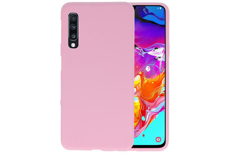 BAOHU Hoesje Geschikt voor de Samsung Galaxy A70 - Backcover Color Telefoonhoesje - Roze