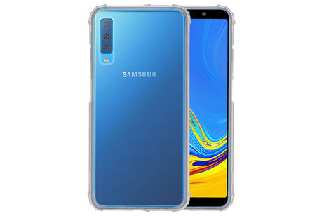 Schokbestendig Back Cover Hoesje - Shockproof Telefoonhoesje -  Geschikt voor Samsung Galaxy A7 2018 - Transparant