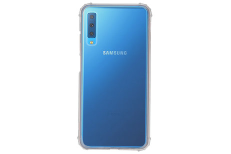 Schokbestendig Back Cover Hoesje - Shockproof Telefoonhoesje -  Geschikt voor Samsung Galaxy A7 2018 - Transparant