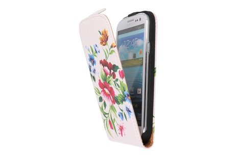 Bloem Flip Hoes - Hoesje Geschikt voor Samsung Galaxy S3 I9300