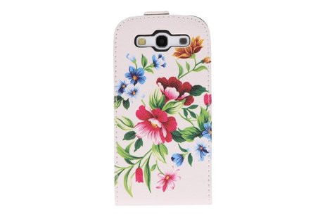 Bloem Flip Hoes - Hoesje Geschikt voor Samsung Galaxy S3 I9300