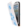 Blauwe Bloem Flip Hoes voor de Samsung Galaxy S3 I9300