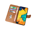 BAOHU Hoesje Geschikt voor Samsung Galaxy A30 - Kaarthouder Book Case Telefoonhoesje - Bruin