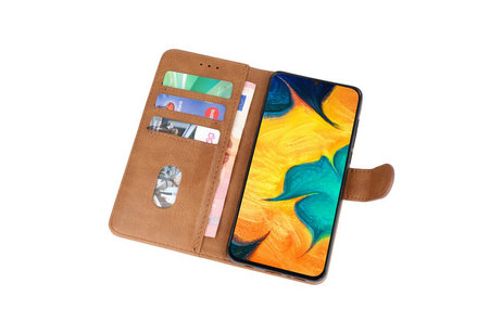 BAOHU Hoesje Geschikt voor Samsung Galaxy A30 - Kaarthouder Book Case Telefoonhoesje - Bruin