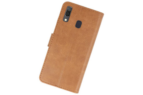 BAOHU Hoesje Geschikt voor Samsung Galaxy A30 - Kaarthouder Book Case Telefoonhoesje - Bruin