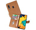 BAOHU Hoesje Geschikt voor Samsung Galaxy A30 - Kaarthouder Book Case Telefoonhoesje - Bruin