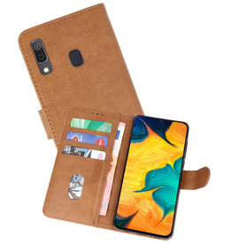 BAOHU Samsung Galaxy A30 Hoesje Kaarthouder Book Case Telefoonhoesje Bruin
