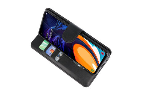 BAOHU Hoesje Geschikt voor Samsung Galaxy A60 - Kaarthouder Book Case Telefoonhoesje - Zwart
