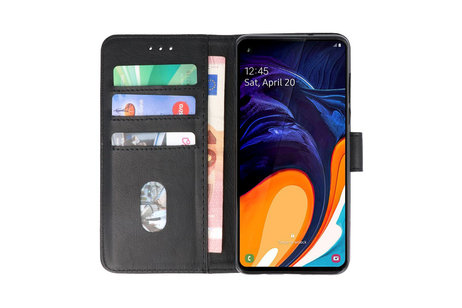 BAOHU Hoesje Geschikt voor Samsung Galaxy A60 - Kaarthouder Book Case Telefoonhoesje - Zwart