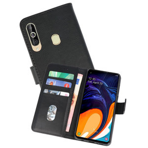 BAOHU Hoesje Geschikt voor Samsung Galaxy A60 - Kaarthouder Book Case Telefoonhoesje - Zwart