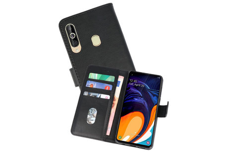 BAOHU Hoesje Geschikt voor Samsung Galaxy A60 - Kaarthouder Book Case Telefoonhoesje - Zwart