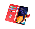 BAOHU Hoesje Geschikt voor Samsung Galaxy A60 - Kaarthouder Book Case Telefoonhoesje - Rood