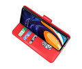 BAOHU Hoesje Geschikt voor Samsung Galaxy A60 - Kaarthouder Book Case Telefoonhoesje - Rood
