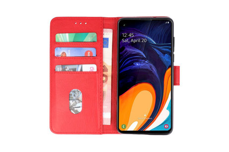 BAOHU Hoesje Geschikt voor Samsung Galaxy A60 - Kaarthouder Book Case Telefoonhoesje - Rood