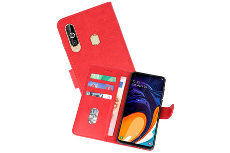 Samsung Galaxy A60 Hoesje Kaarthouder Book Case Telefoonhoesje Rood