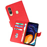 BAOHU Samsung Galaxy A60 Hoesje Kaarthouder Book Case Telefoonhoesje Rood
