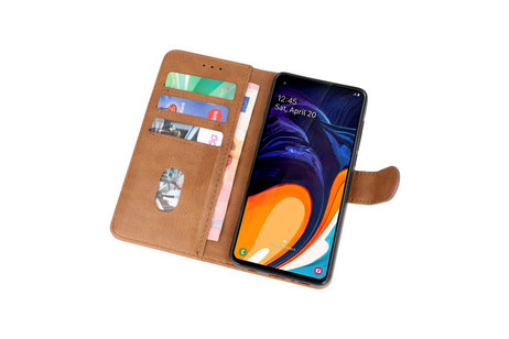 BAOHU Hoesje Geschikt voor Samsung Galaxy A60 - Kaarthouder Book Case Telefoonhoesje - Bruin