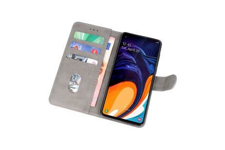 Samsung Galaxy A60 Hoesje Kaarthouder Book Case Telefoonhoesje Grijs