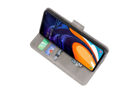 Samsung Galaxy A60 Hoesje Kaarthouder Book Case Telefoonhoesje Grijs