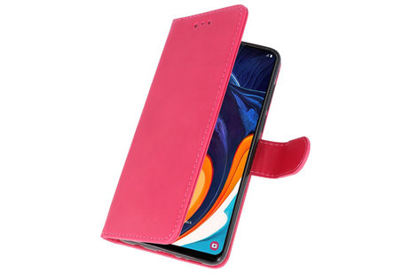 Hoesje Geschikt voor Samsung Galaxy A60 - Kaarthouder Book Case Telefoonhoesje - Roze